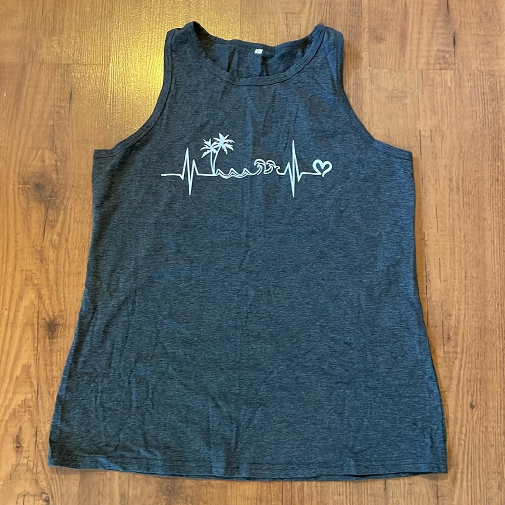 Grey racer back tank.